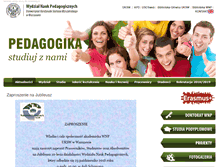 Tablet Screenshot of pedagogika.uksw.edu.pl