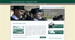 Desktop Screenshot of absolwenci.uksw.edu.pl