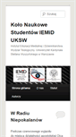 Mobile Screenshot of kns.iemid.uksw.edu.pl