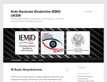 Tablet Screenshot of kns.iemid.uksw.edu.pl